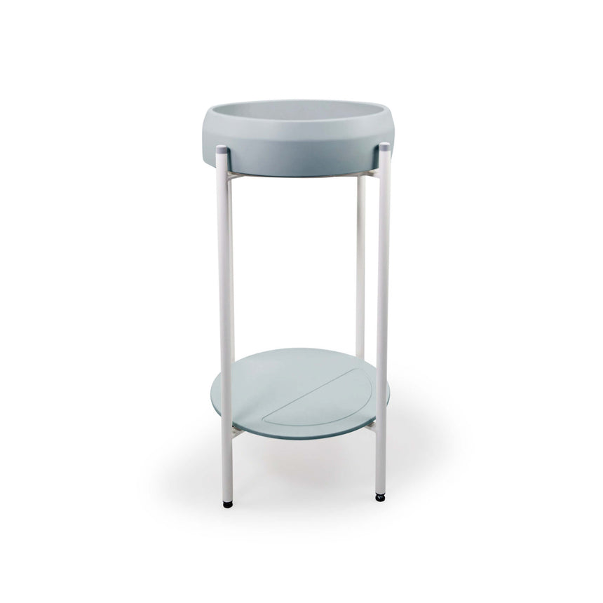 Nood Co Prism Circle Stand Basin Powder Blue Bathroom Basin Nood Co Black