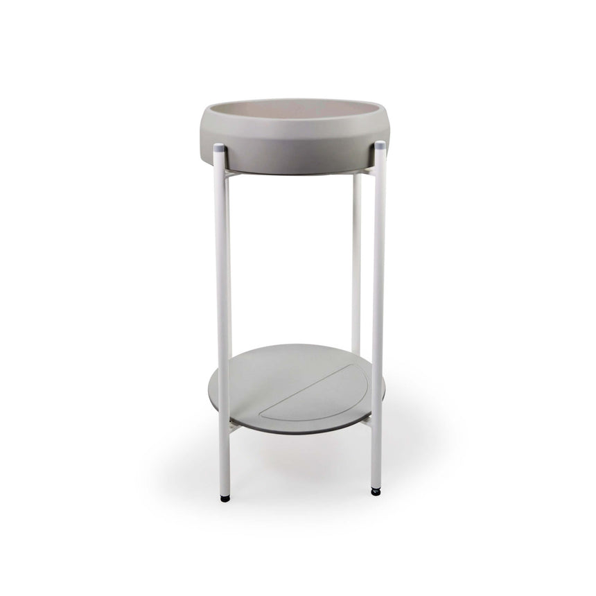 Nood Co Prism Circle Stand Basin Sky Grey Bathroom Basin Nood Co White