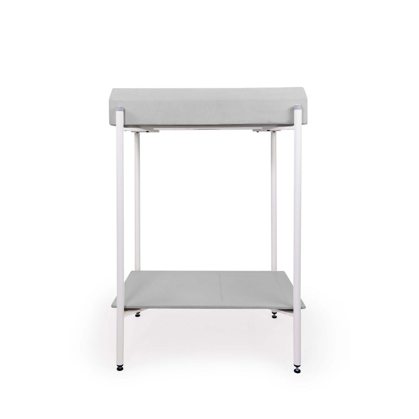Nood Co Prism Rectangle stand basin cloud by Tilemall, concrete tray 600x400mm with white frame