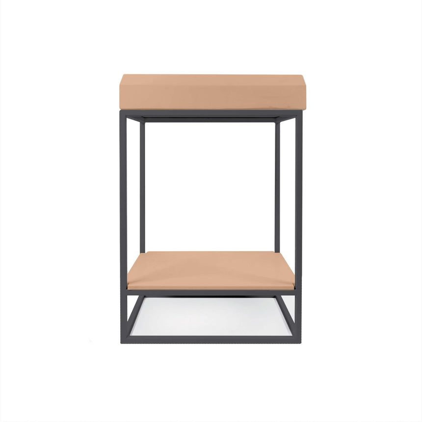 Nood Co Prism Rectangle Vanity Set Basin Pastel Peach Bathroom Basin Nood Co Black