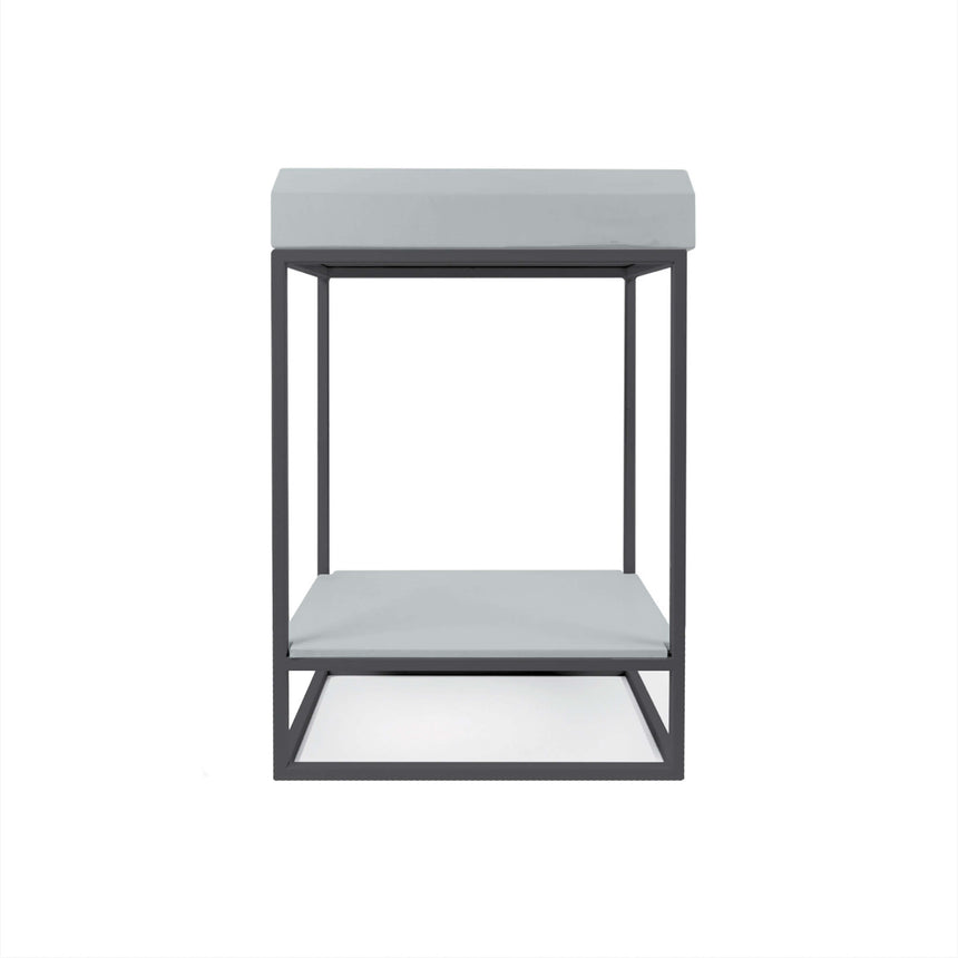 Nood Co Prism Rectangle Vanity Set Basin Powder Blue Bathroom Basin Nood Co Black