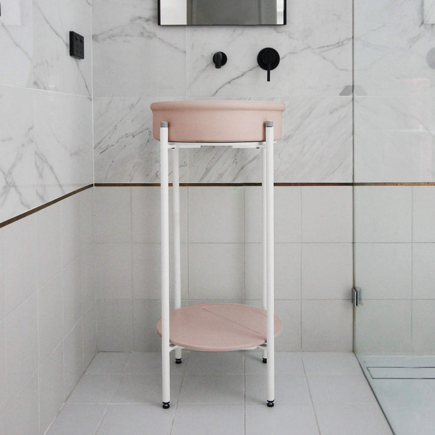 Nood Co Tubb Stand Basin Pastel Peach Bathroom Basin Nood Co