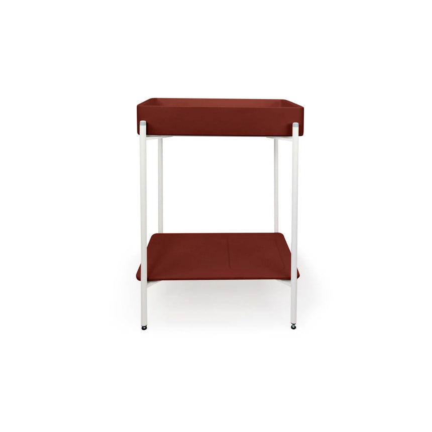 Nood Co Vesl Rectangle Stand Basin Clay Bathroom Basin Nood Co White