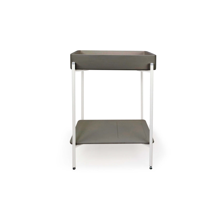 Nood Co Vesl Rectangle Stand Basin Mid Tone Grey Bathroom Basin Nood Co Black