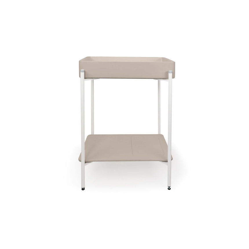 Nood Co Vesl Rectangle Stand Basin Mushroom Bathroom Basin Nood Co White