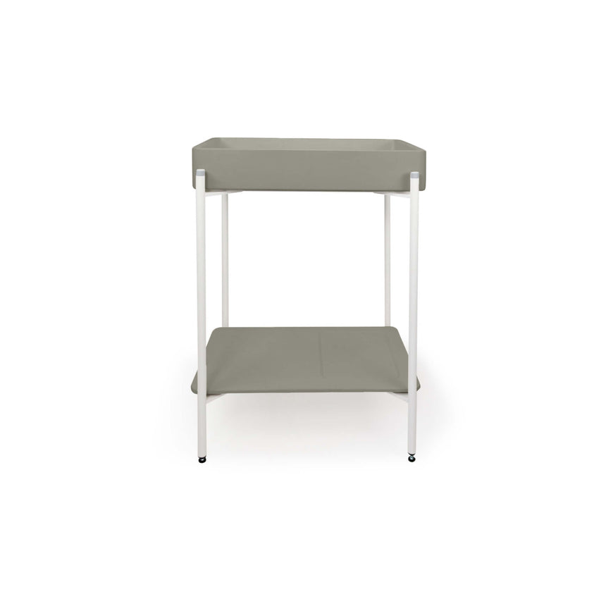 Nood Co Vesl Rectangle Stand Basin Olive Bathroom Basin Nood Co White