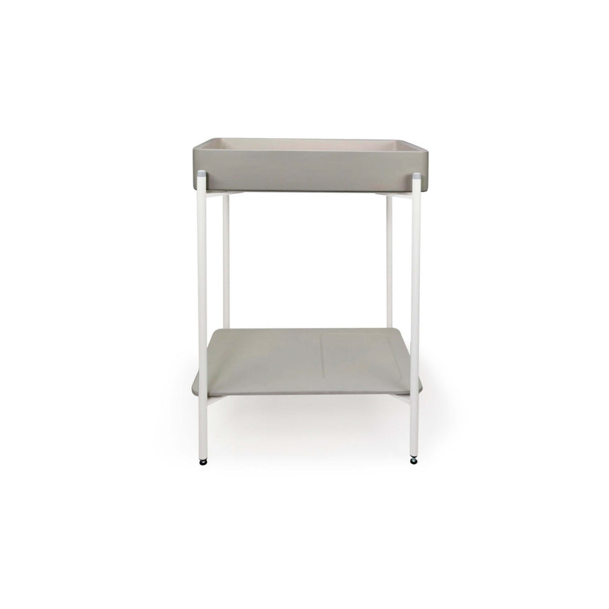 Nood Co Vesl Rectangle Stand Basin Sky Grey Bathroom Basin Nood Co White