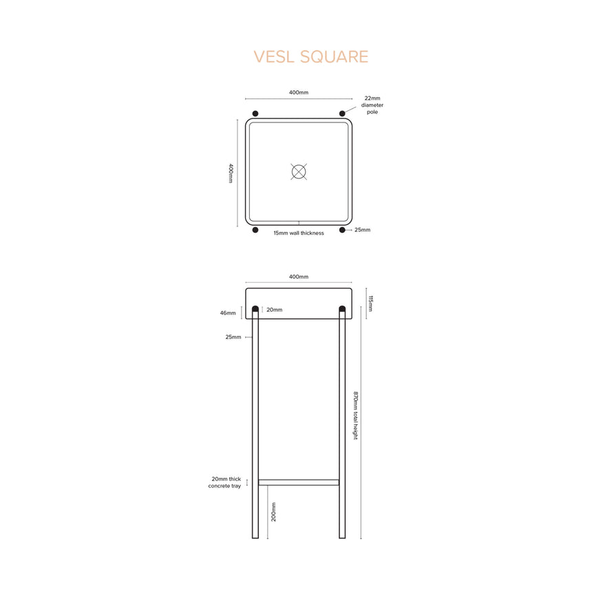 Nood Co Vesl Square Stand Basin Morning Mist Bathroom Basin Nood Co