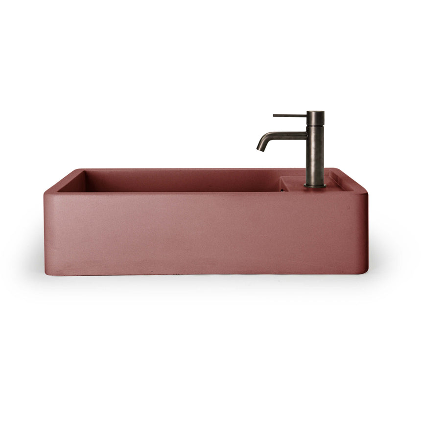 Nood Co Shelf 02 Surface Mount Basin with Overflow Musk Bathroom Basin Nood Co 1 Tap Hole Black