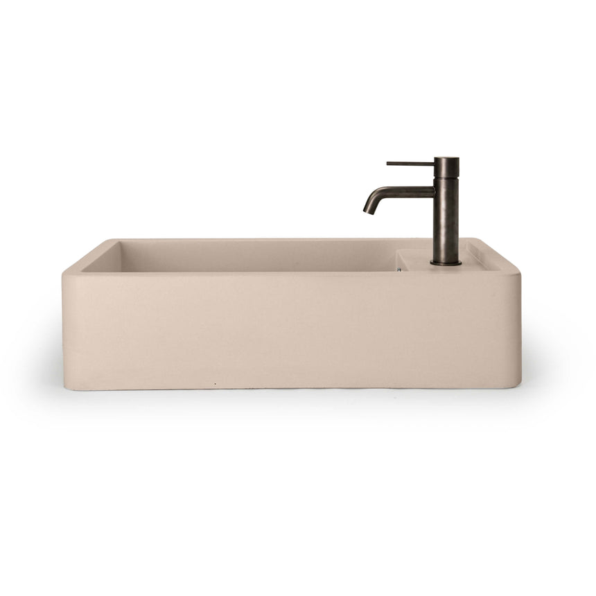 Nood Co Shelf 02 Surface Mount Basin with Overflow Nood Bathroom Basin Nood Co 1 Tap Hole Black