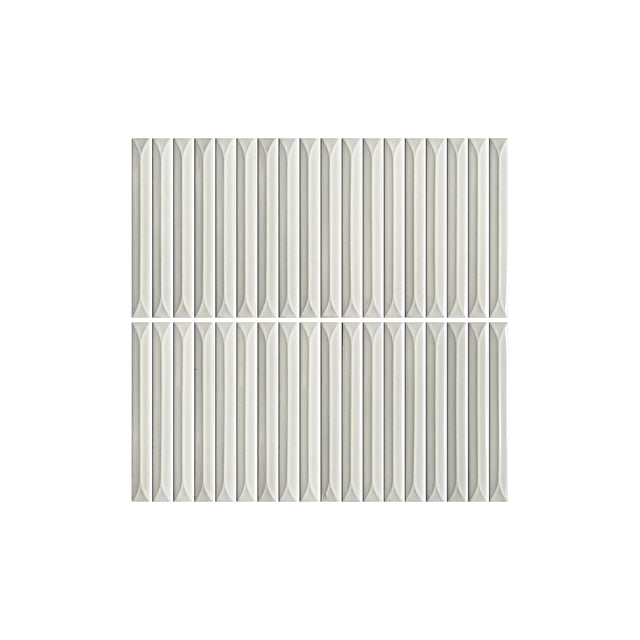 Ukibori 15x145 Gloss White Porcelain Mosaic Tilemall Default Title