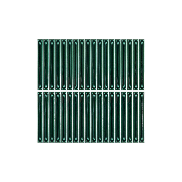 Ukibori 15x145 Gloss Jade Porcelain Mosaic Tilemall Default Title