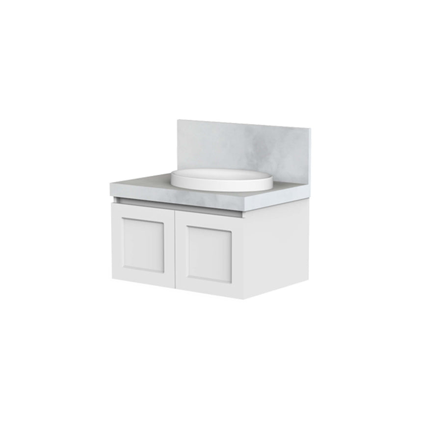 ADP London Wall Hung Vanity Cherry Pie Premium Solid Surface Vanity ADP 750mm Right