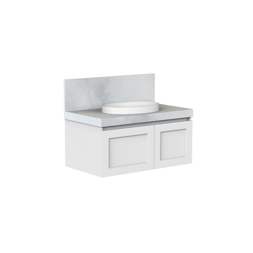 ADP London Wall Hung Vanity Cherry Pie Premium Solid Surface Vanity ADP 900mm Left