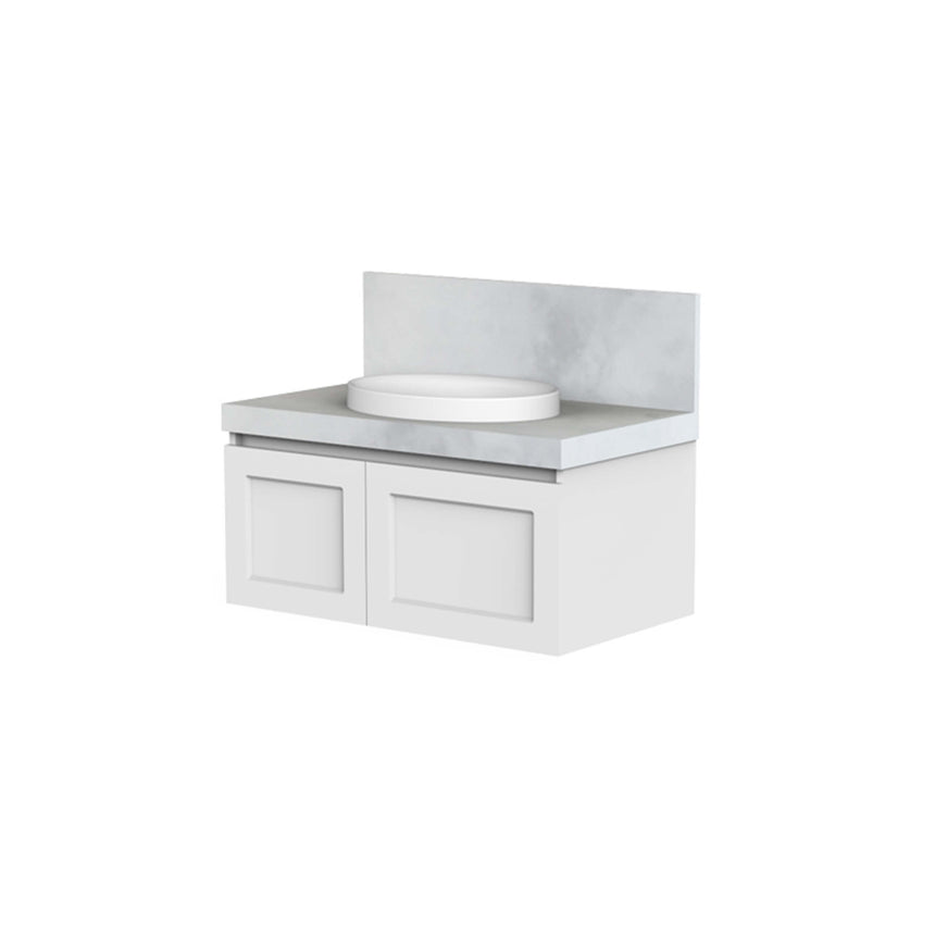 ADP London Wall Hung Vanity Cherry Pie Premium Solid Surface Vanity ADP 900mm Right