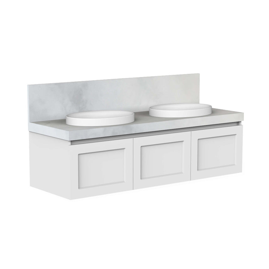 ADP London Wall Hung Vanity Cherry Pie Premium Solid Surface Vanity ADP 1500mm Double