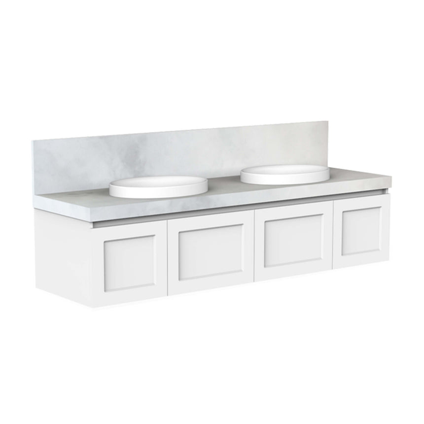 ADP London Wall Hung Vanity Cherry Pie Premium Solid Surface Vanity ADP 1800mm Double