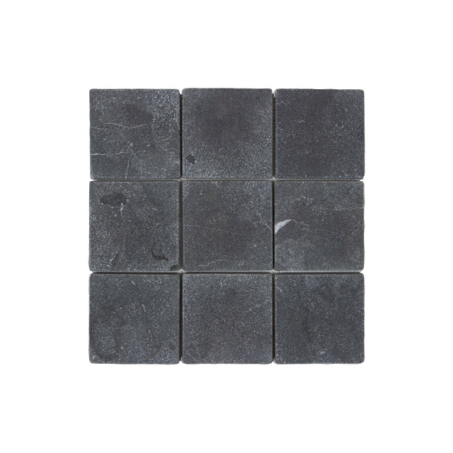 Apollo Stone Square 304x304 Charcoal Tumbled Marble Mosaic Tilemall Default Title