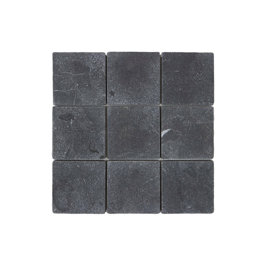Apollo Stone Square 304x304 Charcoal Tumbled Marble Mosaic Tilemall Default Title