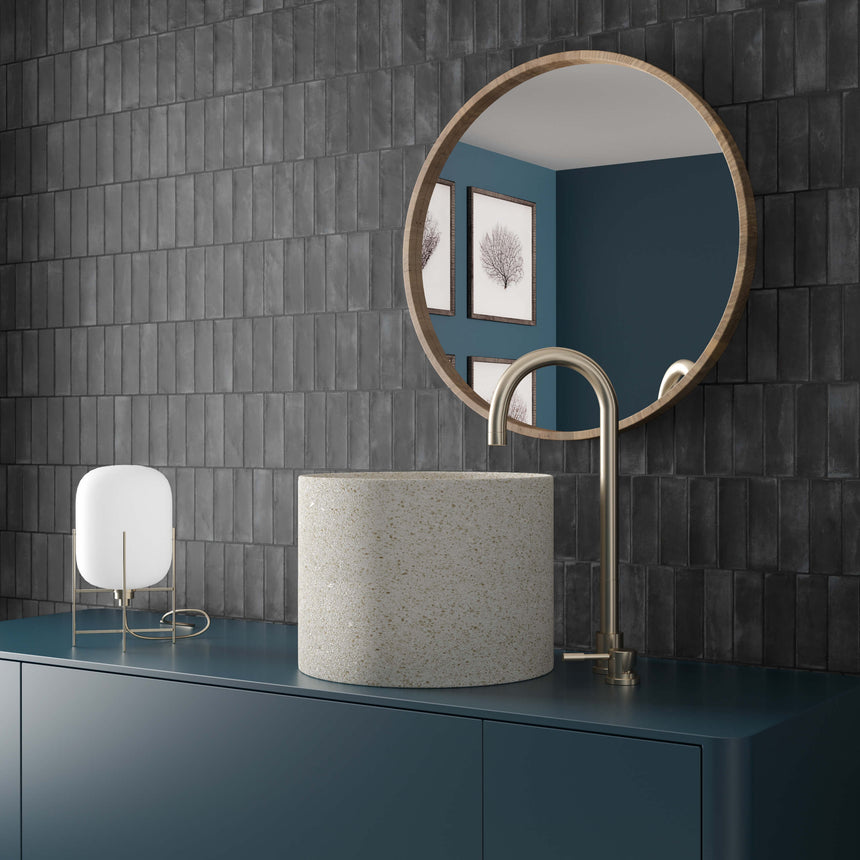Coco 50x150 Matt Black Hat Subway Tilemall