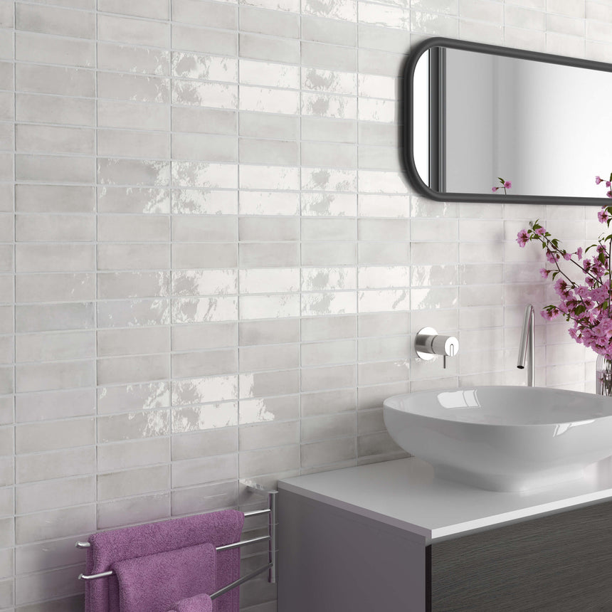 Coco 50x150 Gloss White Subway Tilemall