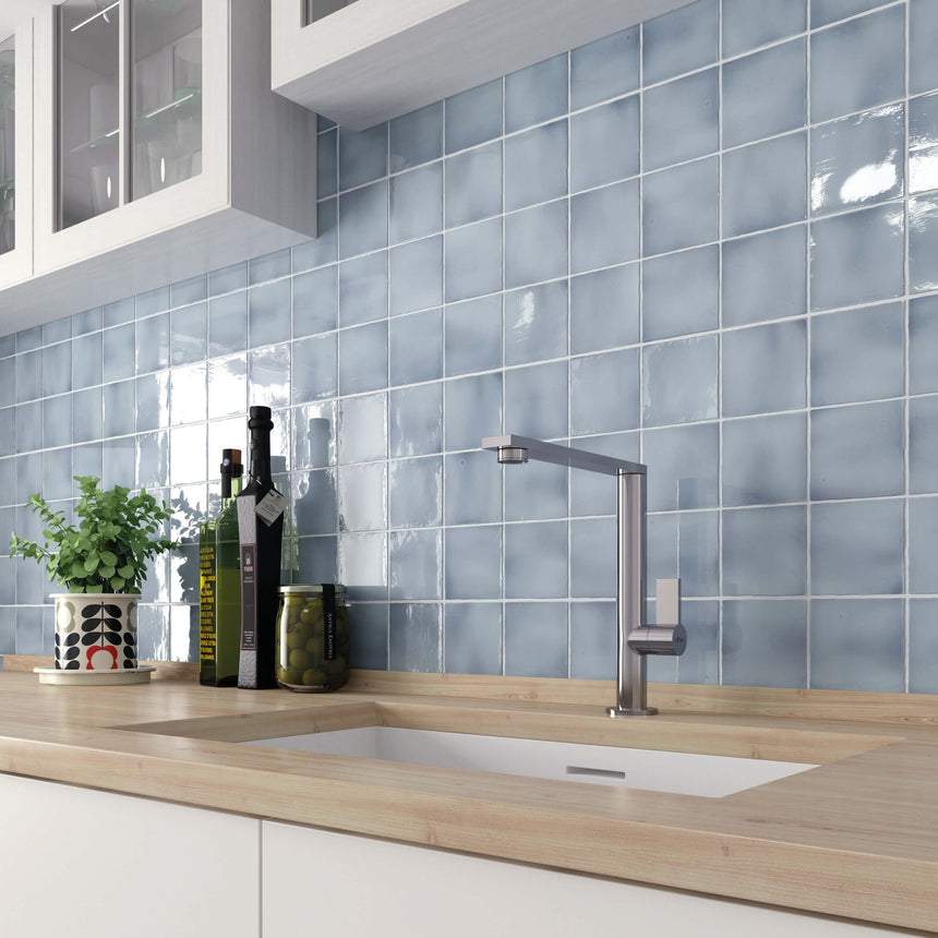 Manacor 100x100 Gloss Blue Moon Subway Tilemall