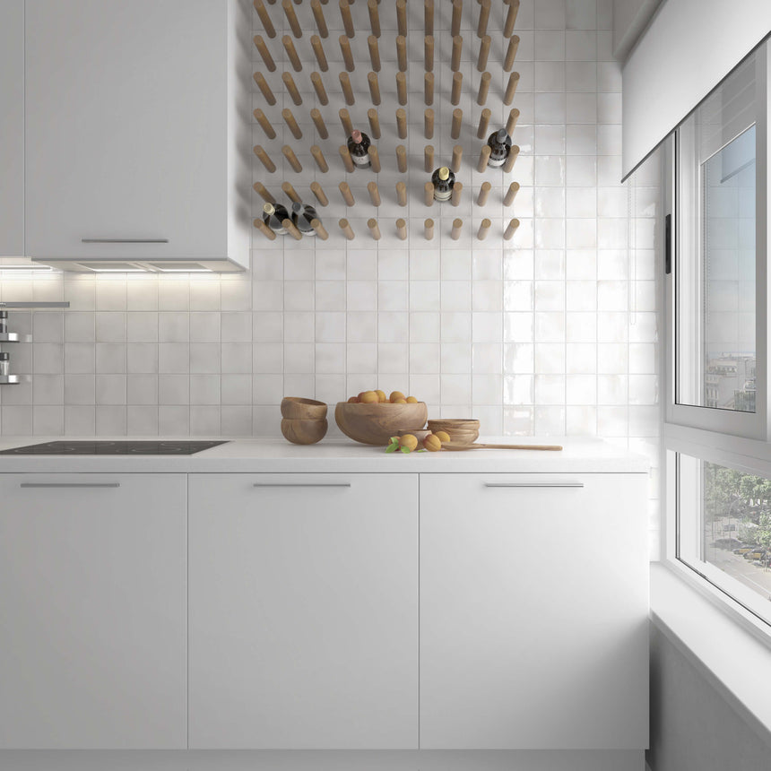 Manacor 100x100 Gloss White Subway Tilemall