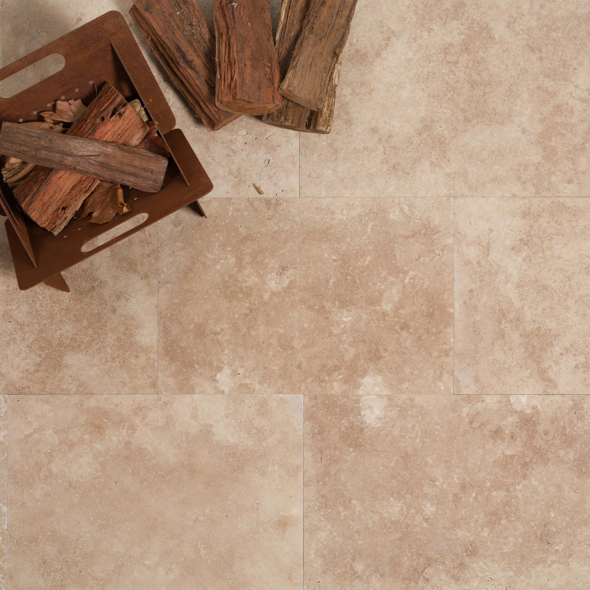Classic Light Travertine 610x406x30 Honed/Unfilled Paver Natural Stone Tilemall