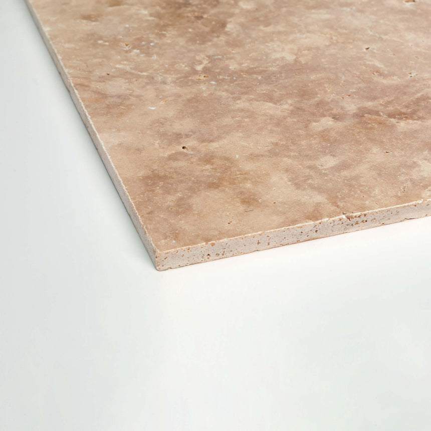 Classic Light Travertine 406x406x12 Honed/Unfilled Stone Natural Stone Tilemall