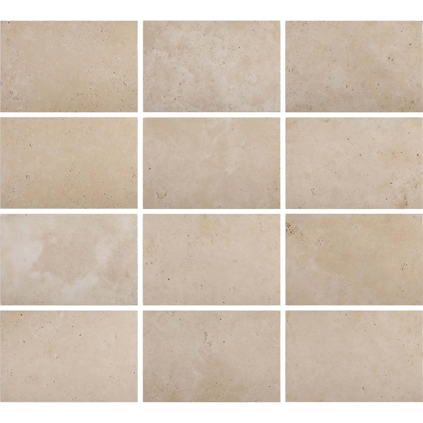 Ivory Travertine 610x406x12 Honed/Unfilled Stone Natural Stone Tilemall