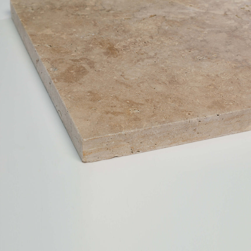 Tuscany Walnut Travertine 406x406x30 Tumbled Paver Natural Stone Tilemall