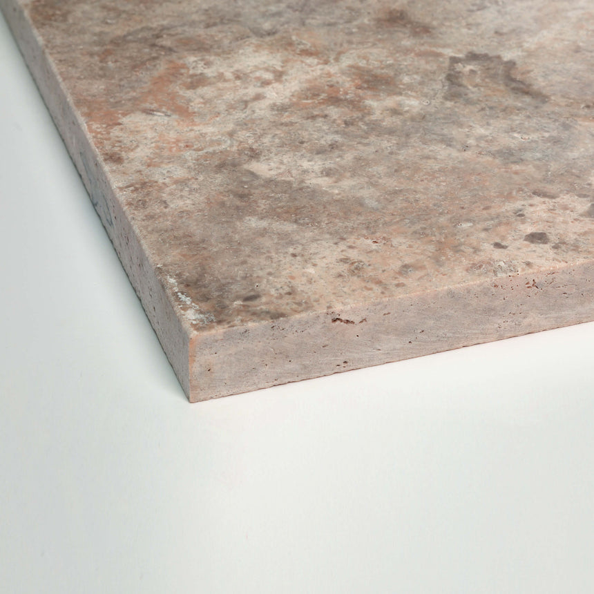 Silver Travertine 406x406x30 Tumbled Paver Natural Stone Tilemall