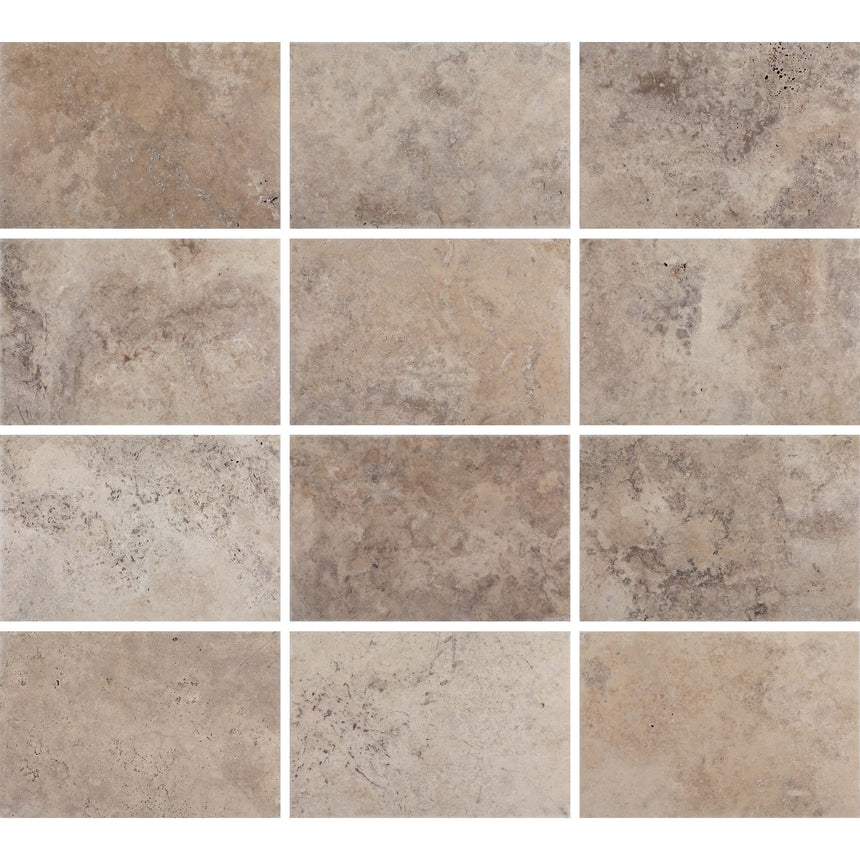 Standard Silver Travertine 610x406x30 Tumbled Paver Natural Stone Tilemall