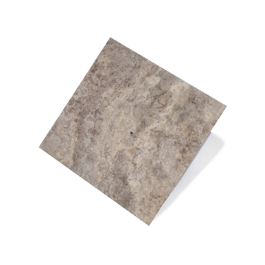 Silver Travertine 406x406x12 Tumbled Stone Natural Stone Tilemall Default Title