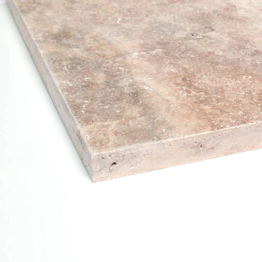 Latte Travertine 610x406x30 Tumbled Paver Natural Stone Tilemall