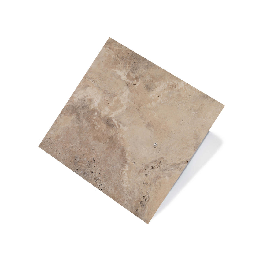 Latte Travertine 406x406x30 Tumbled Paver Natural Stone Tilemall