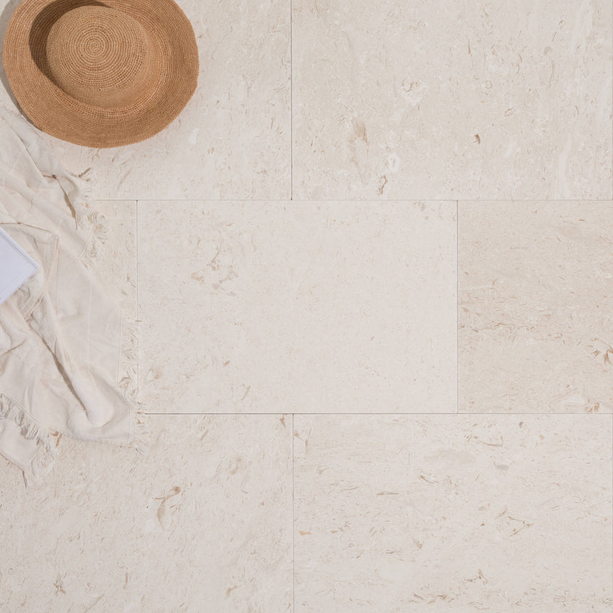 Myra Limestone 406x406x30 Tumbled Paver Natural Stone Tilemall