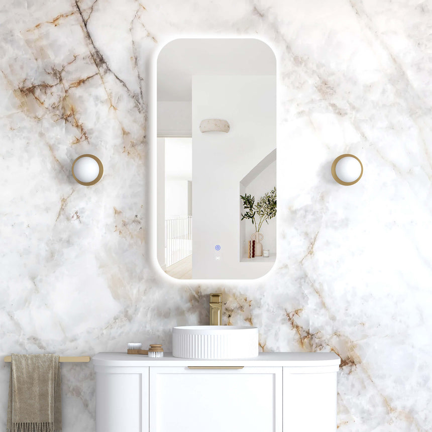 Newport Soft Square Frameless LED Mirror 900x450