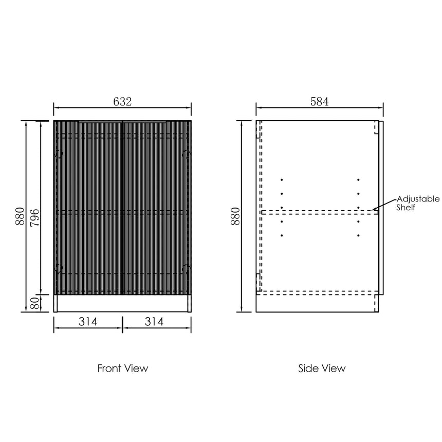 Bondi Laundry Base Cabinet Matte White 630 Laundry Cabinet Otti Australia
