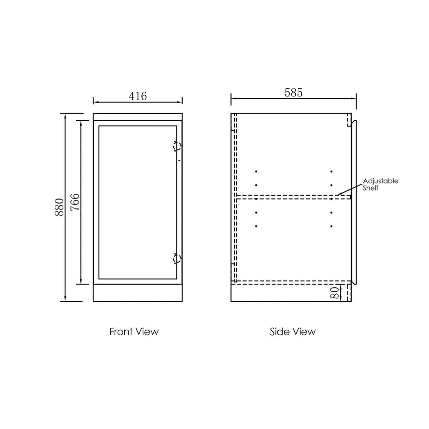 Bondi Hampshire Laundry Base Cabinet Satin Black 415 Laundry Cabinet Otti Australia