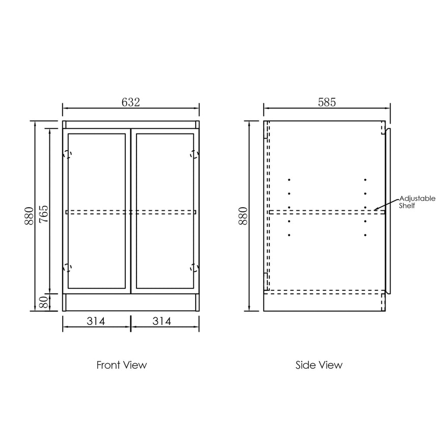 Bondi Hampshire Laundry Base Cabinet Satin Black 630 Laundry Cabinet Otti Australia
