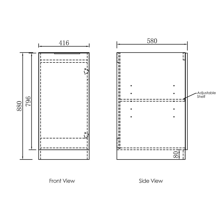 Byron Laundry Base Cabinet Natural Oak 415 Laundry Cabinet Otti Australia