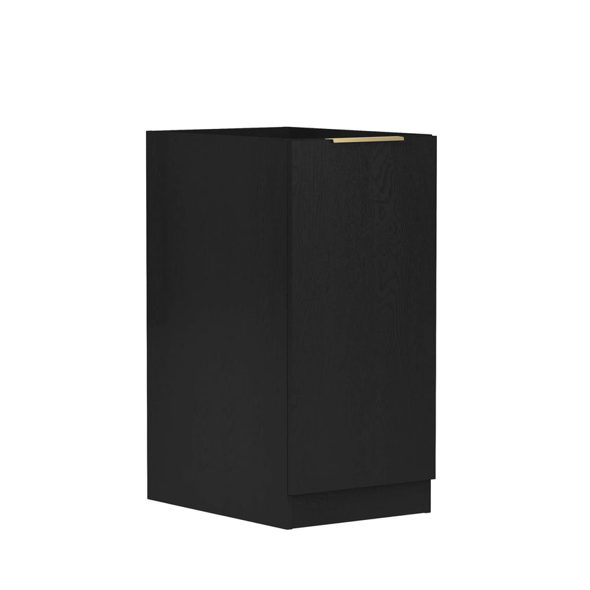 Byron Laundry Base Cabinet with internal Drawer Black Oak 415 Laundry Cabinet Otti Australia