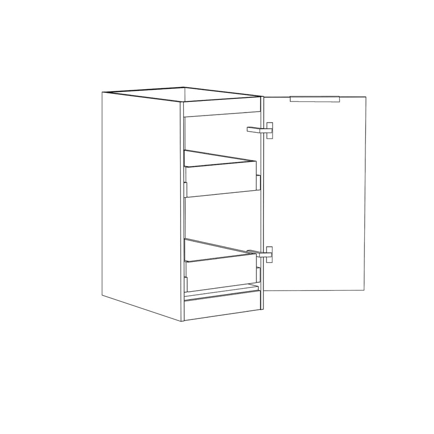 Byron Laundry Base Cabinet with internal Drawer Natural Oak 415 Laundry Cabinet Otti Australia