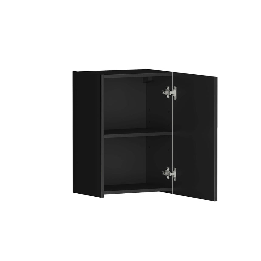 Bondi Hampshire Wall Cabinet Satin Black 415 Laundry Cabinet Otti Australia