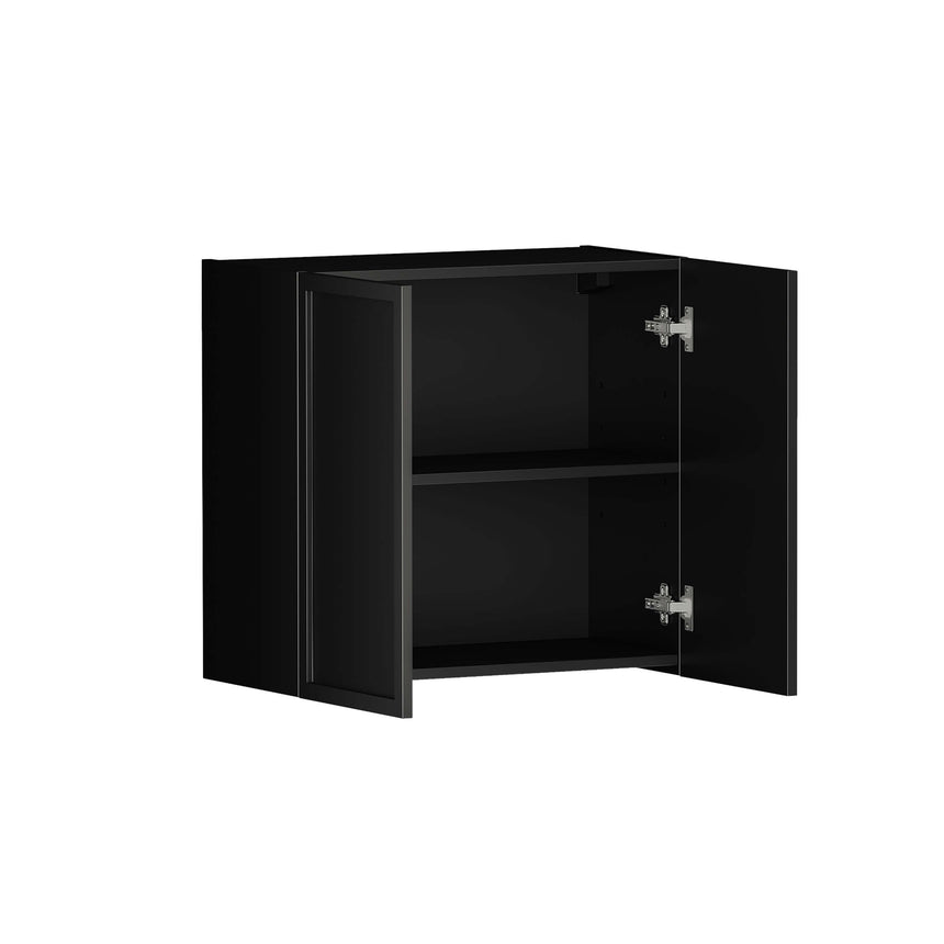 Bondi Hampshire Wall Cabinet Satin Black 630 Laundry Cabinet Otti Australia
