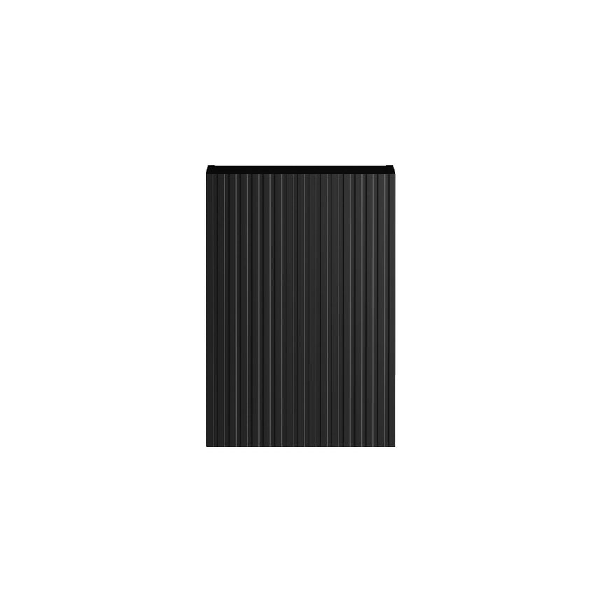 Otti Marlo wall cabinet by Tilemall, 415mm matte black with vertical fluted door