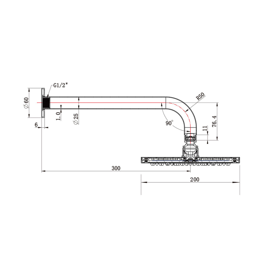 ADP Bloom Shower Rose & Arm Brushed Gunmetal Shower ADP