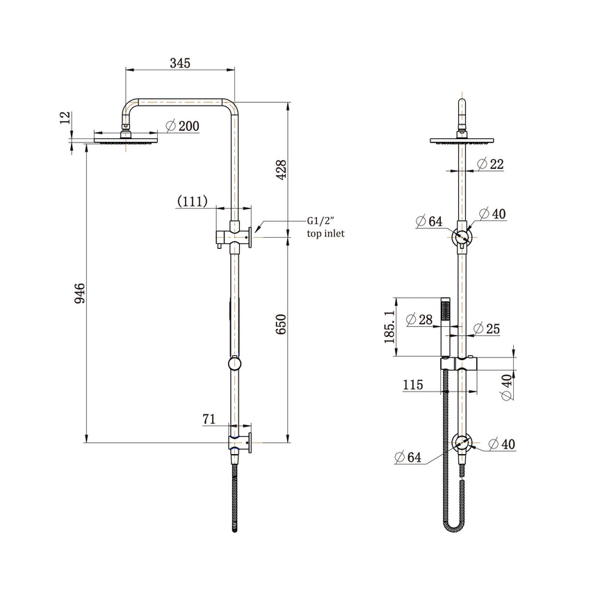 ADP Bloom Shower Set Chrome Shower ADP