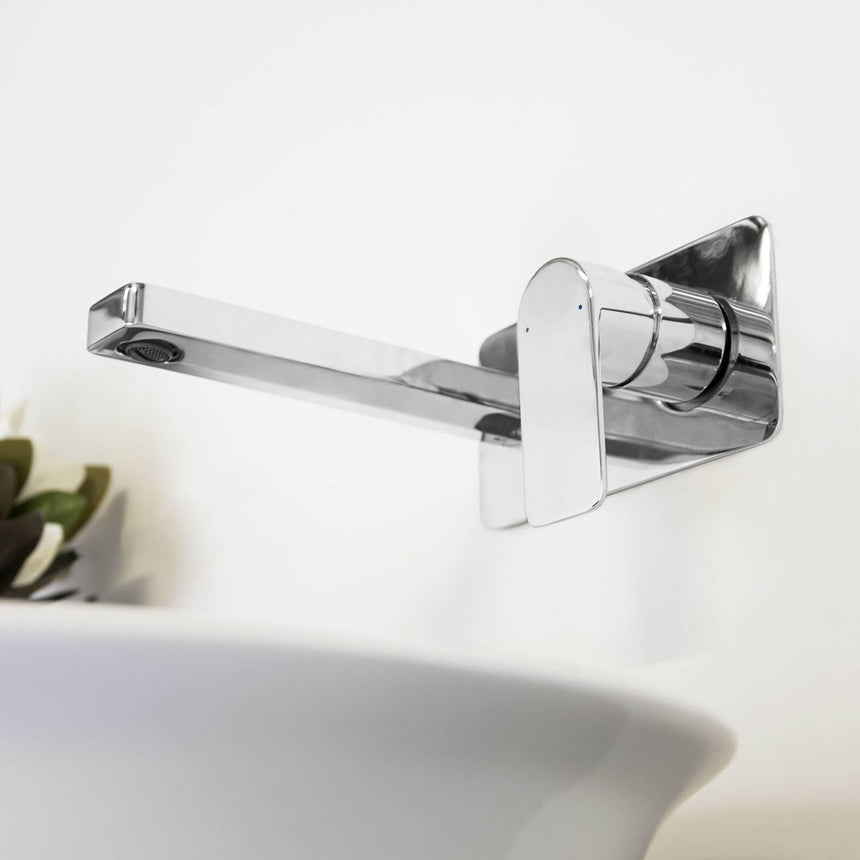 ADP Cosmopolitan Wall Basin Mixer Chrome Tapware ADP